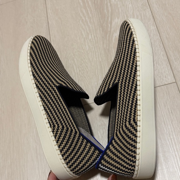 Rothy's The Original Slip-On Sneakers in Black and Tan Women Shoes - Picture 9 of 11